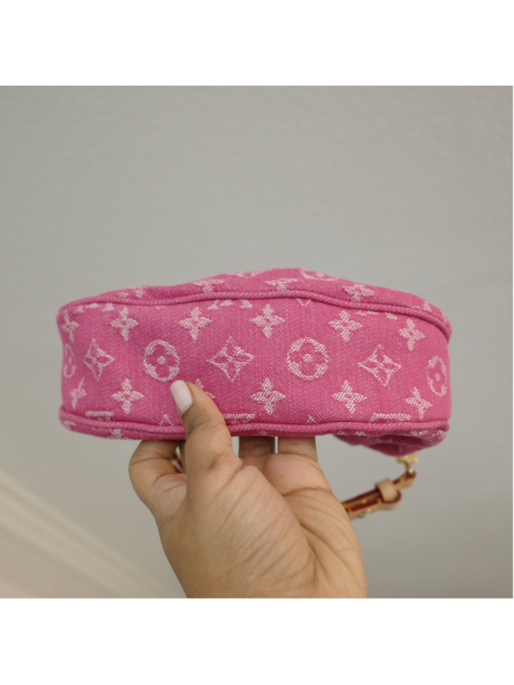 Louis Vuitton Pochette Valley Pink Fuschia Denim EXCELLENT - Picture 12 of 16